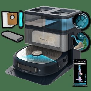 Aspiradores Robot Cecotec Conga 7 Cecotec Conga Z100 — Robô aspirador laser com lavagem profissional AquaCycle e 20.000 Pa