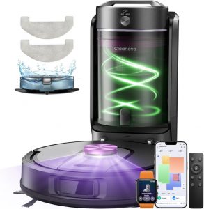 Vexilar W15 — Robô aspirador com 10.000 Pa, base sem saco e navegação a laser